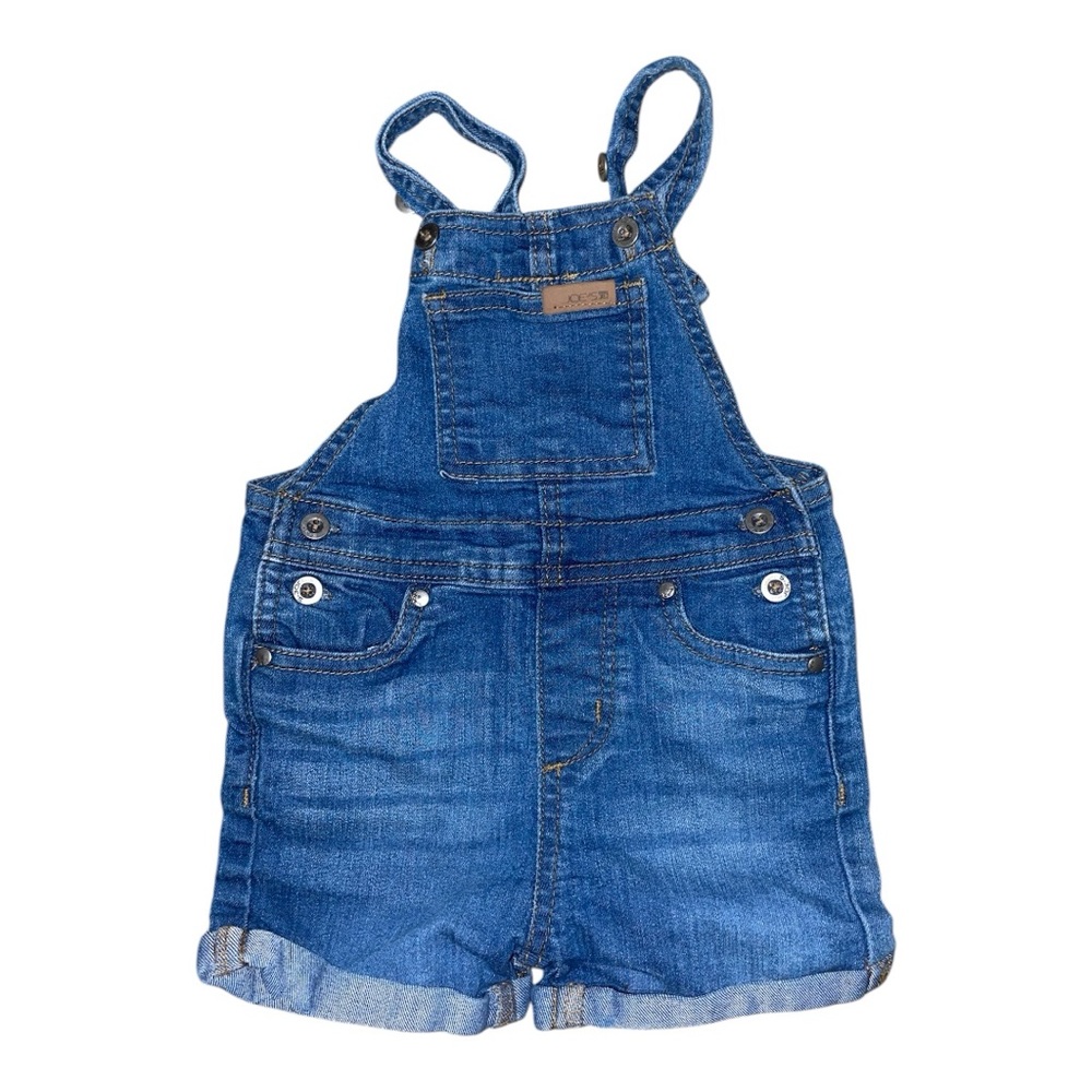 Joe's Jeans Blue Denim Overalls Shorts with Adjustable Straps